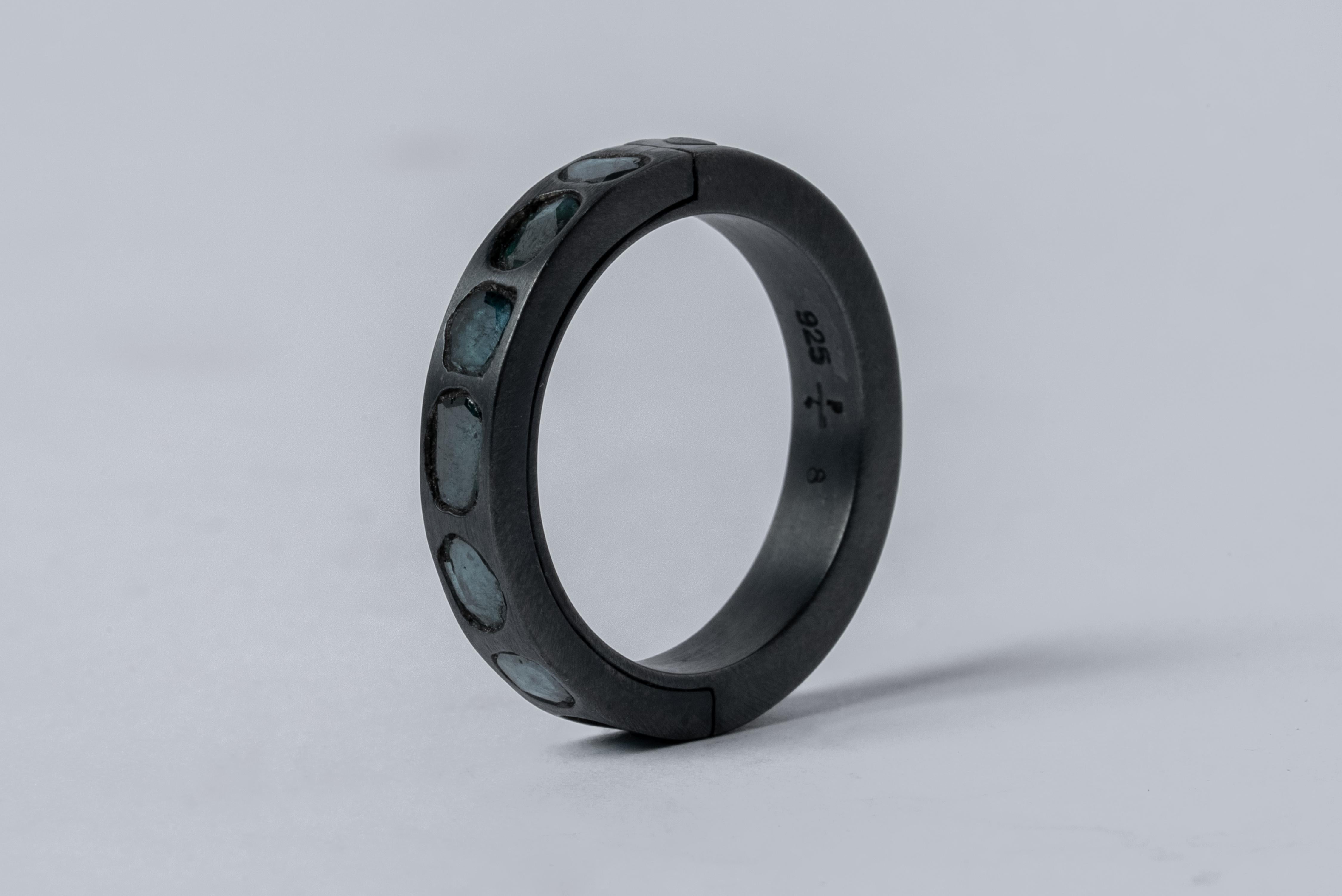 For Sale:  Sistema Ring (Mega Pavé, Blue Diamond Slabs, 4mm, KA+BDIA) 3