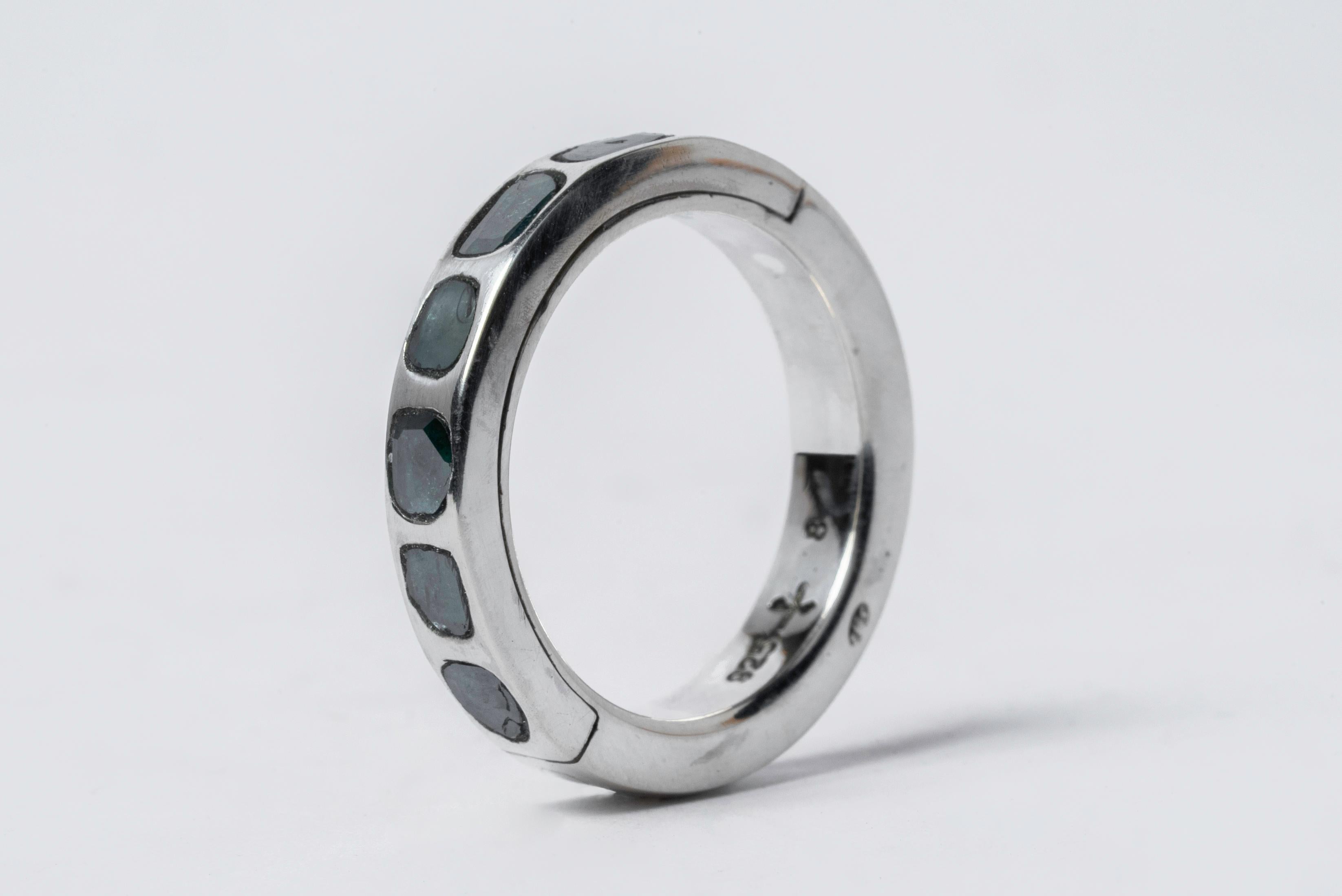 For Sale:  Sistema Ring (Mega Pavé, Blue Diamond Slabs, 4mm, PA+BDIA) 2