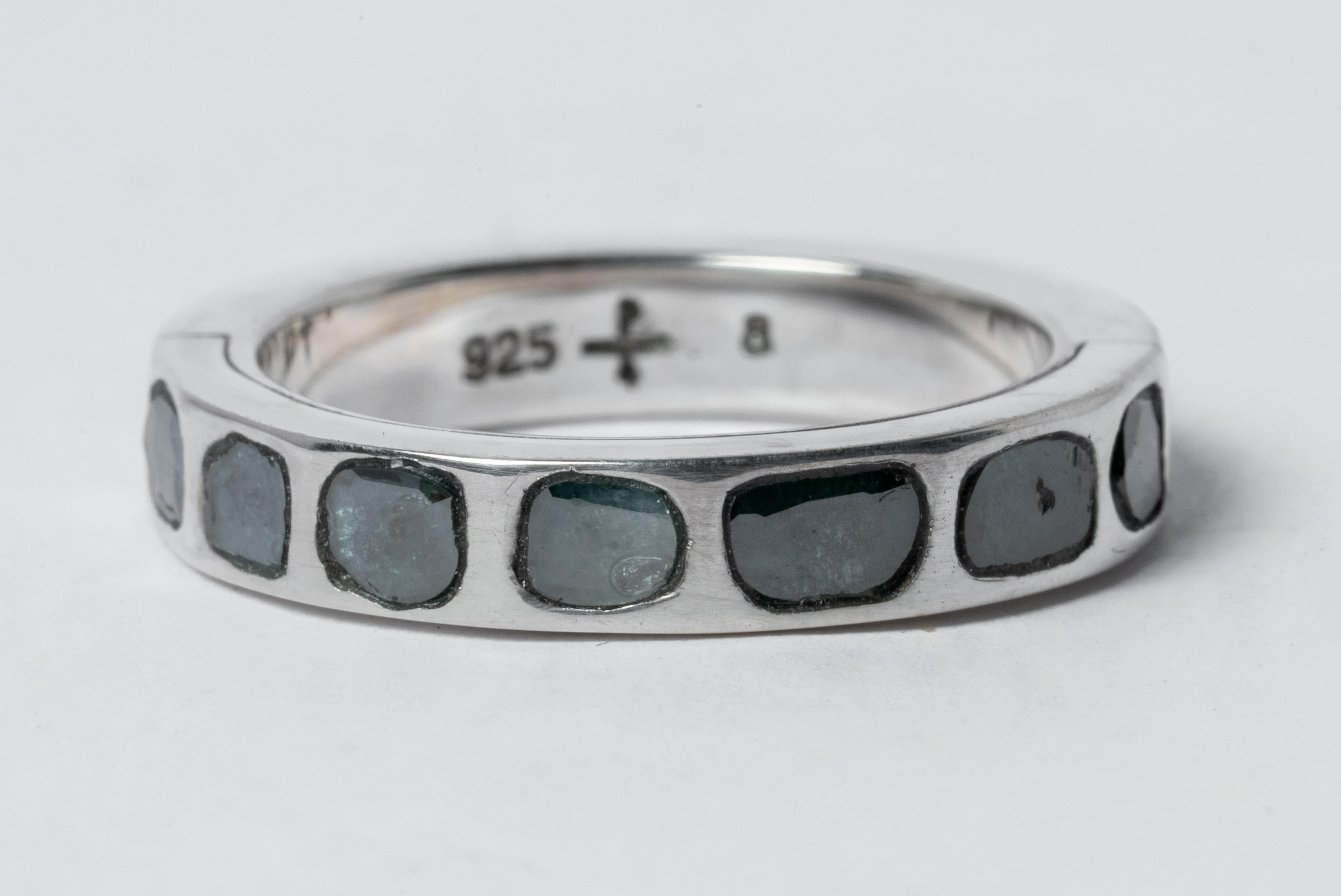 For Sale:  Sistema Ring (Mega Pavé, Blue Diamond Slabs, 4mm, PA+BDIA) 3