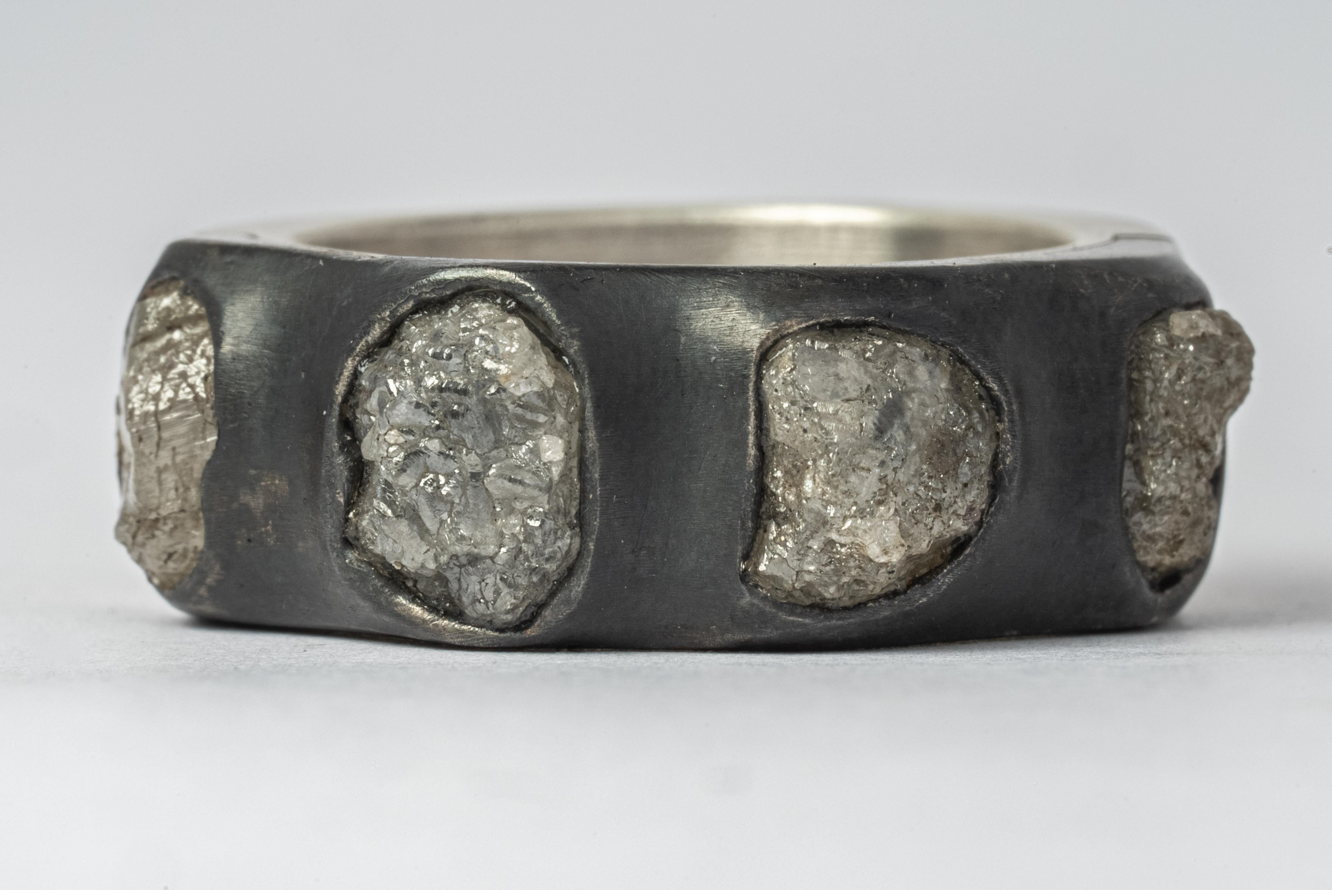 For Sale:  Sistema Ring (Terrestrial Surfaced, 4.0 CT, 4 Diamond Fragments, 9mm, MA+KA+FRDI 2