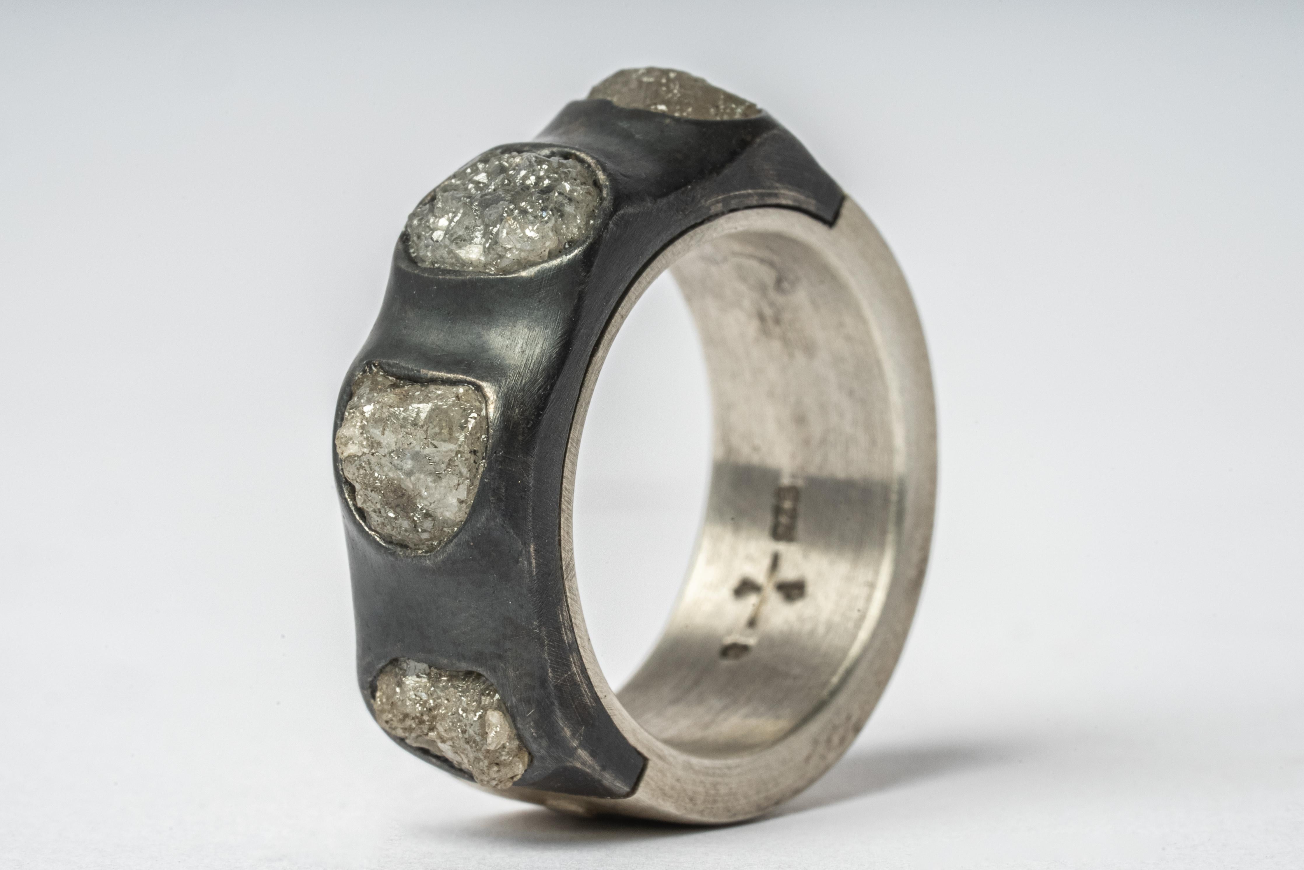 For Sale:  Sistema Ring (Terrestrial Surfaced, 4.0 CT, 4 Diamond Fragments, 9mm, MA+KA+FRDI 3