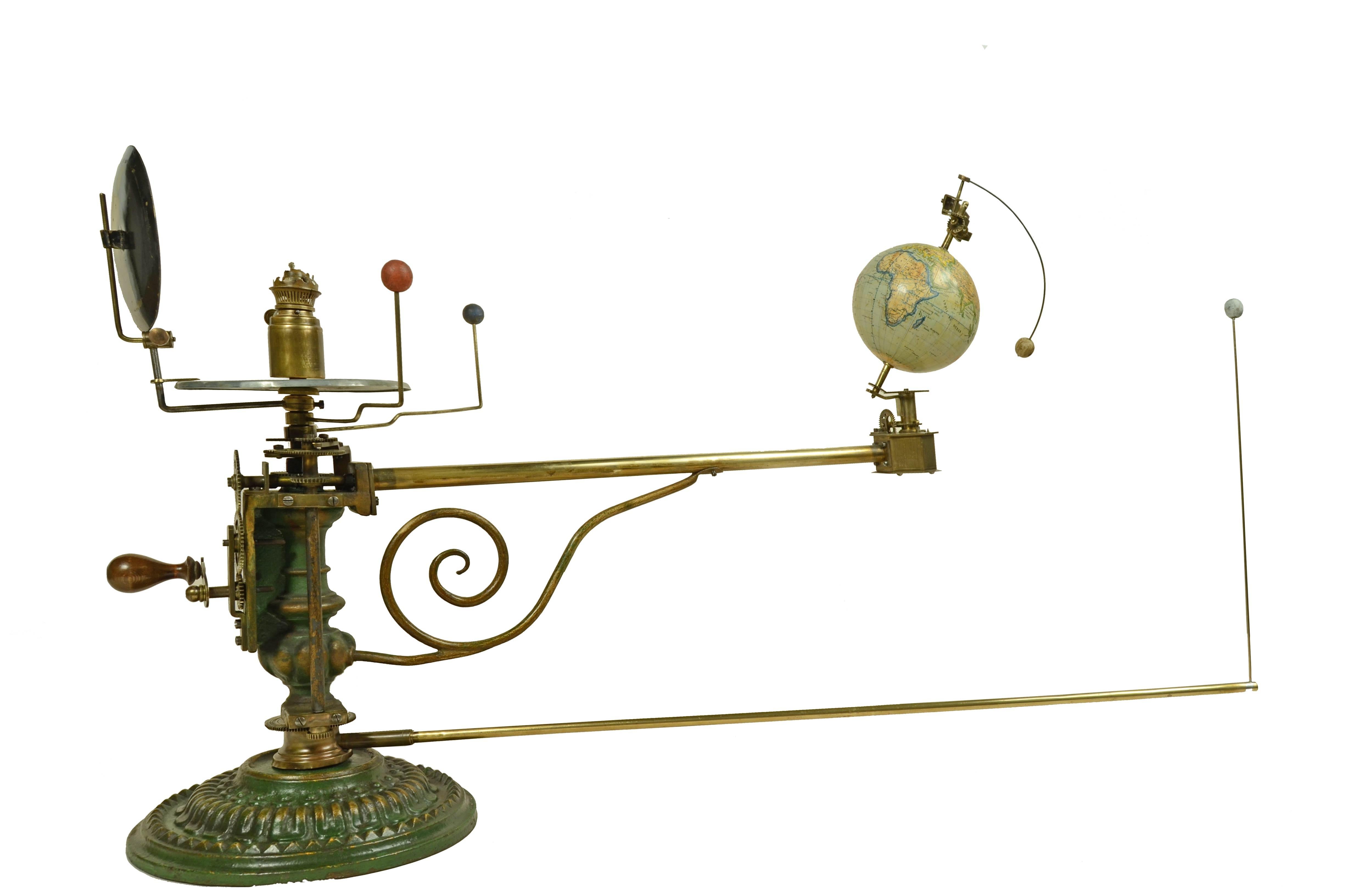 Sistema solare meccanico con Sole, Mercurio, Venere, Terra, Luna e Marte 1870 in vendita 11