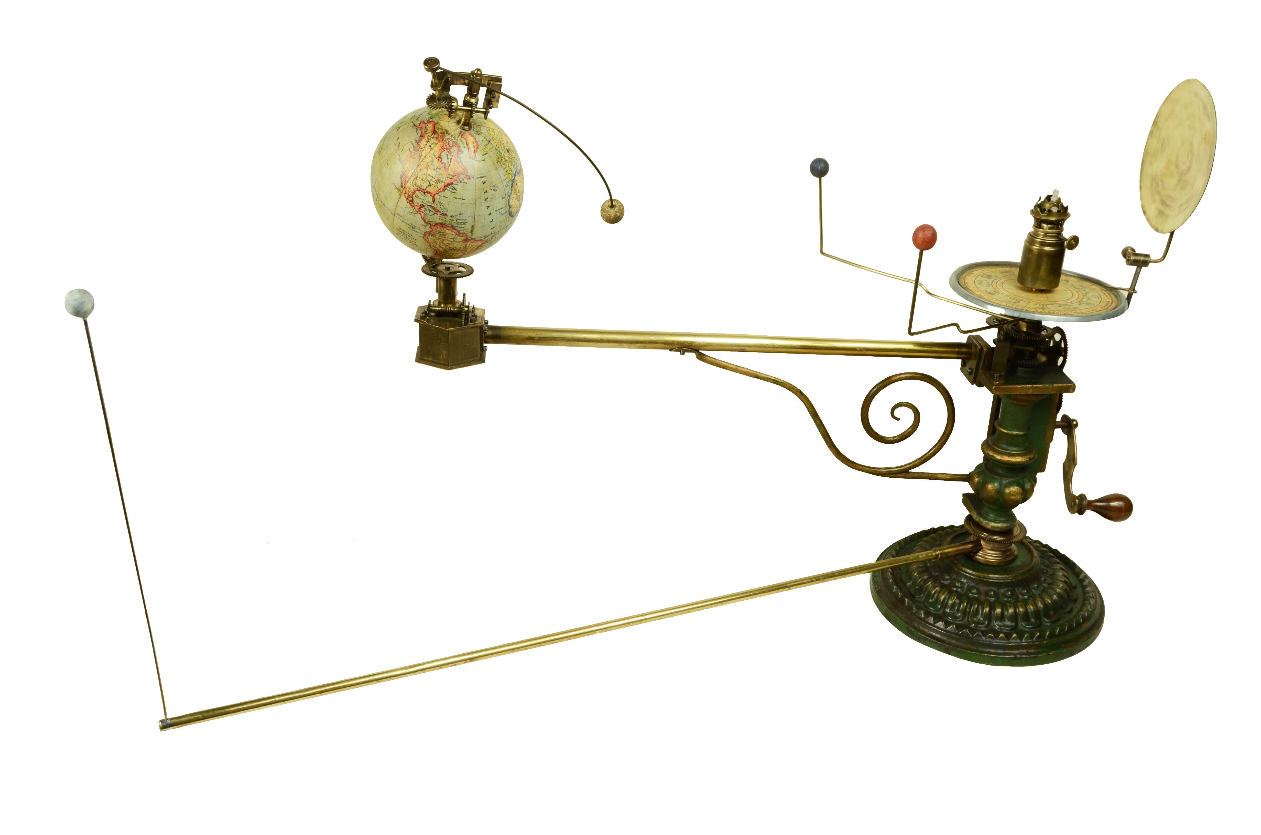 Sistema solare meccanico con Sole, Mercurio, Venere, Terra, Luna e Marte 1870 in vendita 13