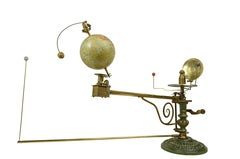 Mechanisches Sonnensystem mit Sonne, Merkur, Venus, Erde, Mond und Mars 1870