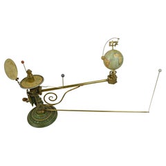 Sistema solare meccanico con Sole, Mercurio, Venere, Terra, Luna e Marte 1870