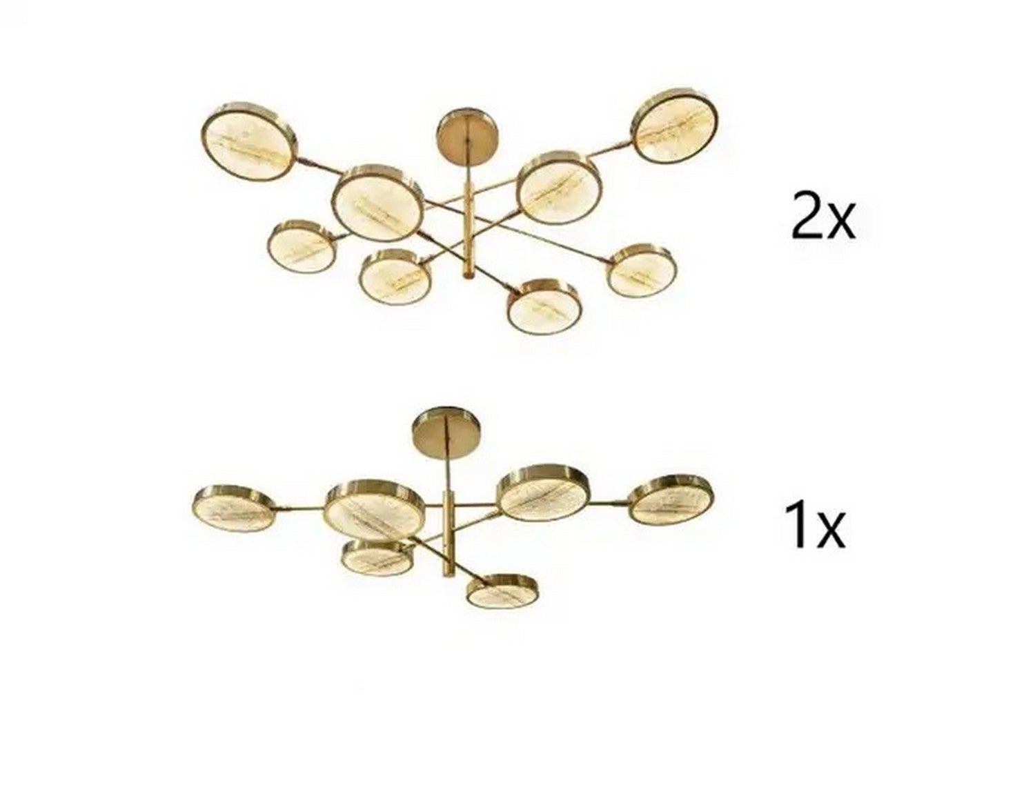 Sistema Solare set of 2+1 Chandeliers. Gregg listing SECOND UPDATE For Sale