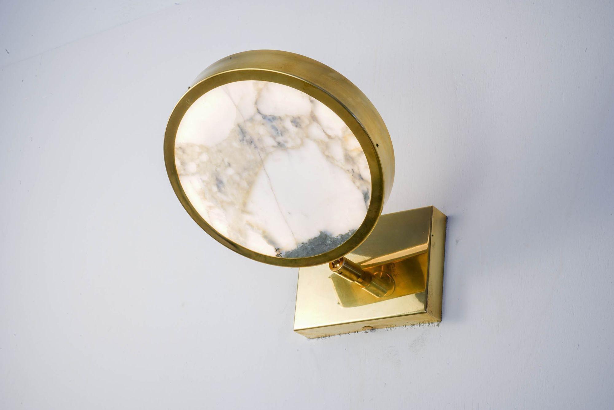 Sistema Solare Wandleuchter. Calacatta Oro-Marmor. Silvio Piattelli Entwurf im Angebot 6