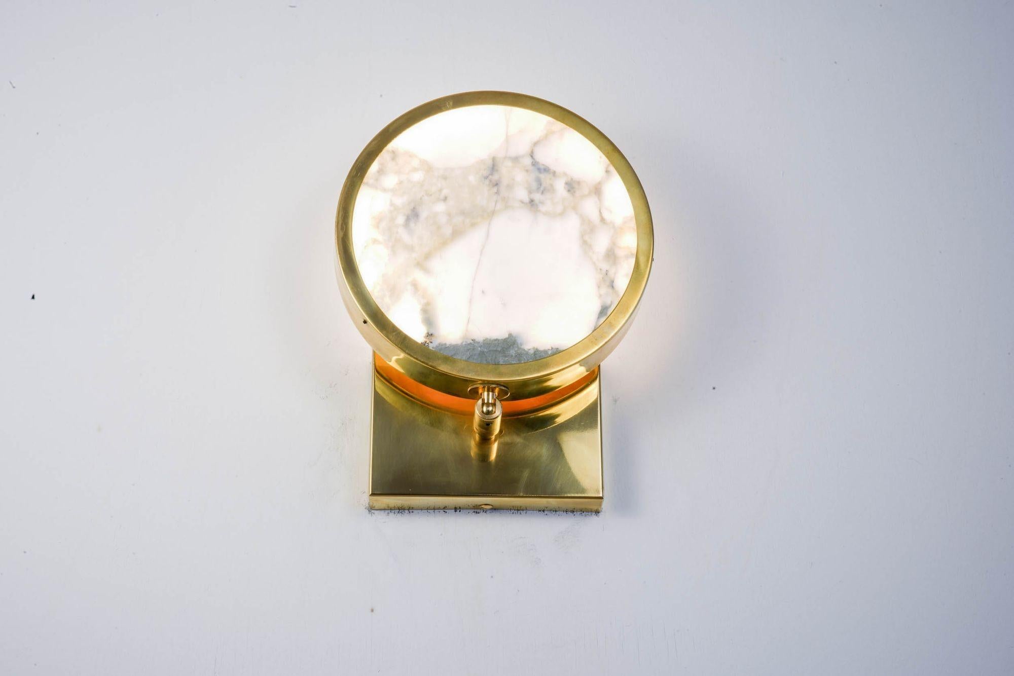 Sistema Solare Wandleuchter. Calacatta Oro-Marmor. Silvio Piattelli Entwurf im Angebot 10