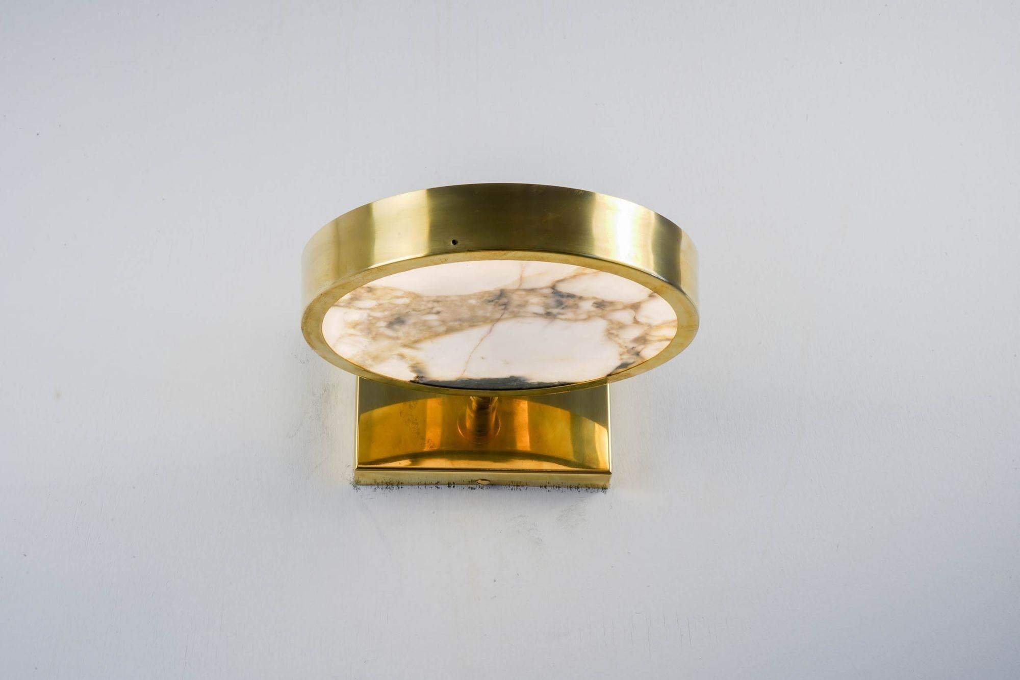 Sistema Solare Wandleuchter. Calacatta Oro-Marmor. Silvio Piattelli Entwurf (Moderne der Mitte des Jahrhunderts) im Angebot