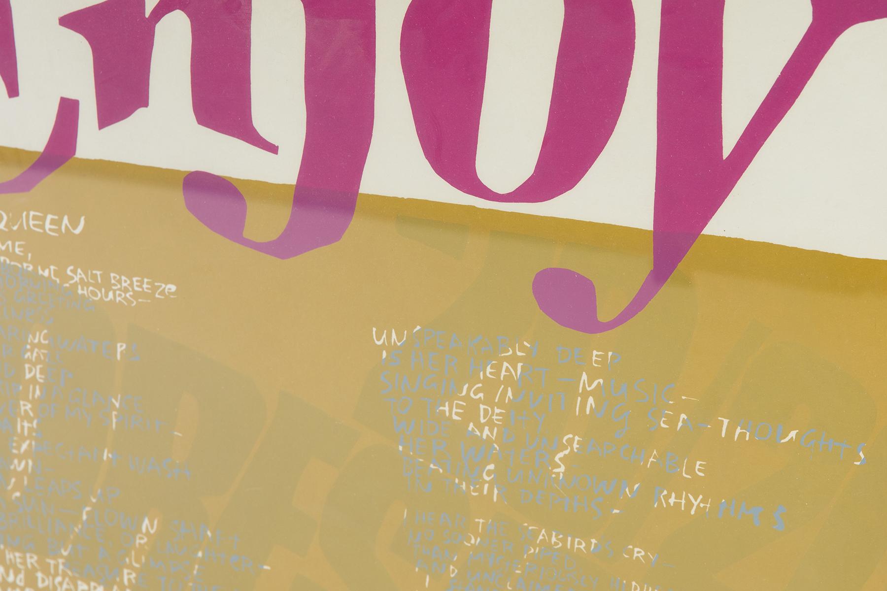 Mid-Century Modern Sister Corita Serigraph 'Enjoy'