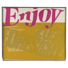 Sister Corita Serigraph 'Enjoy'