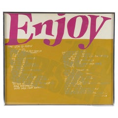 Serigraphie „Enjoy“ von Sister Corita 