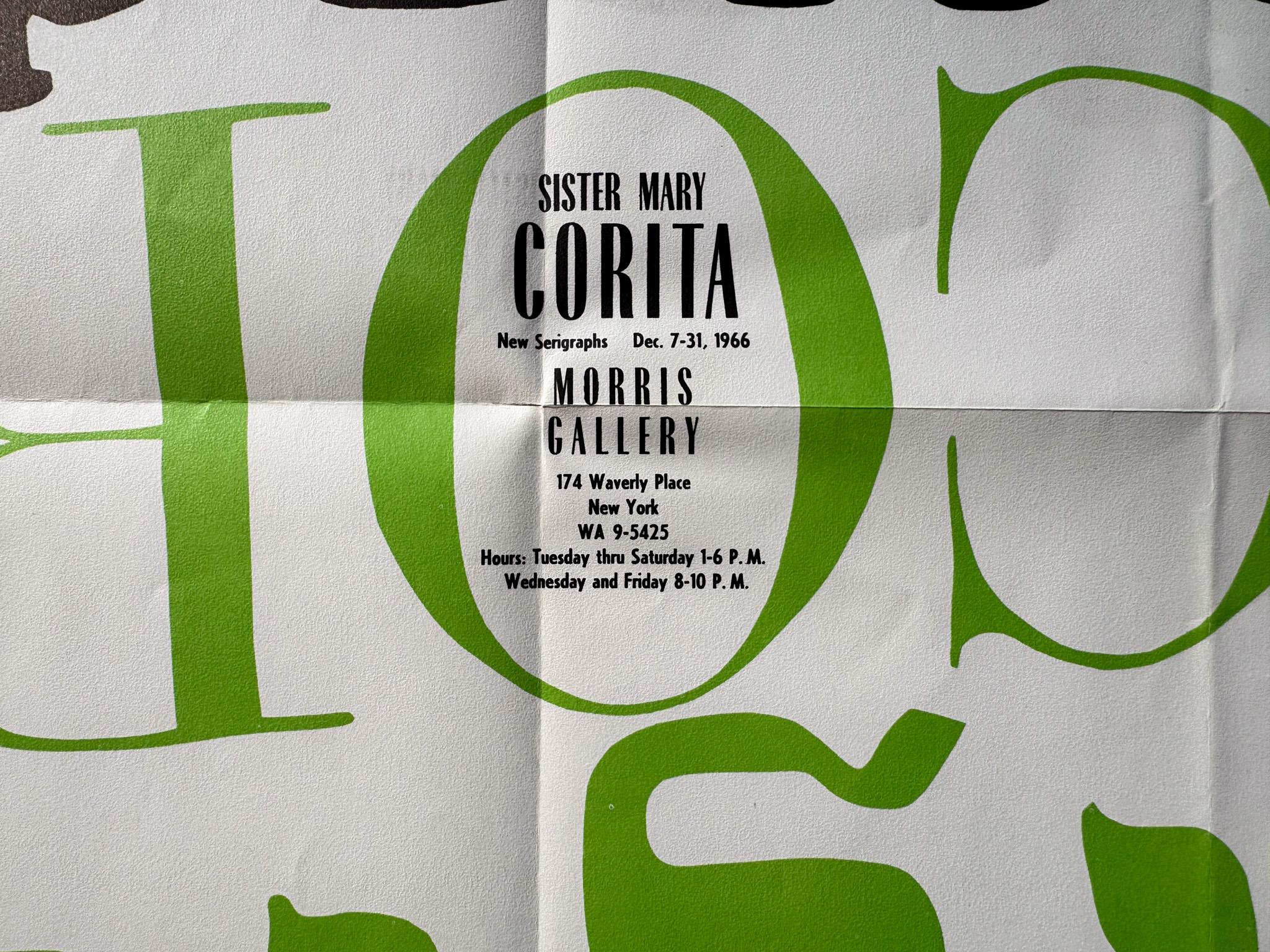 American Sister Mary Corita Exhibition Poster/Announcement, Morris Gallery 1966 For Sale