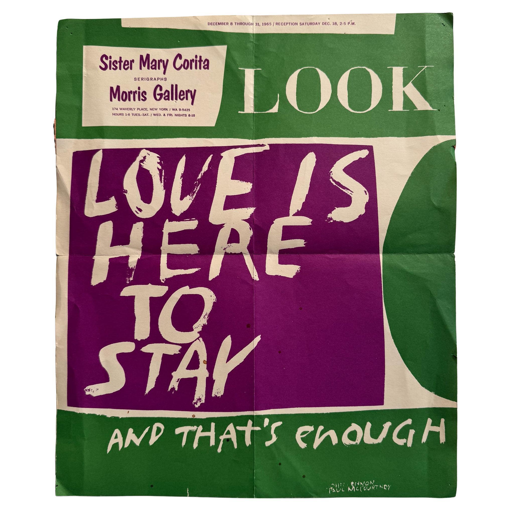 Sister Mary Corita Kent Exhibition Poster/Announcement, Morris Gallery 1965 For Sale