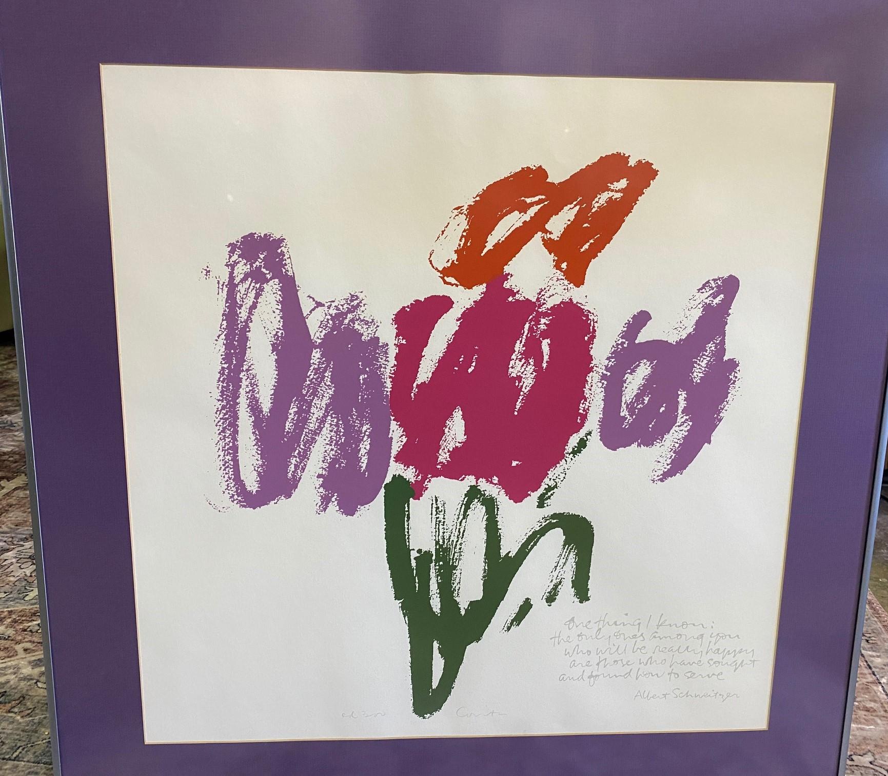 Modern Sister Mary Corita Kent Limited Edition Signed Large Abstract Serigraph Print