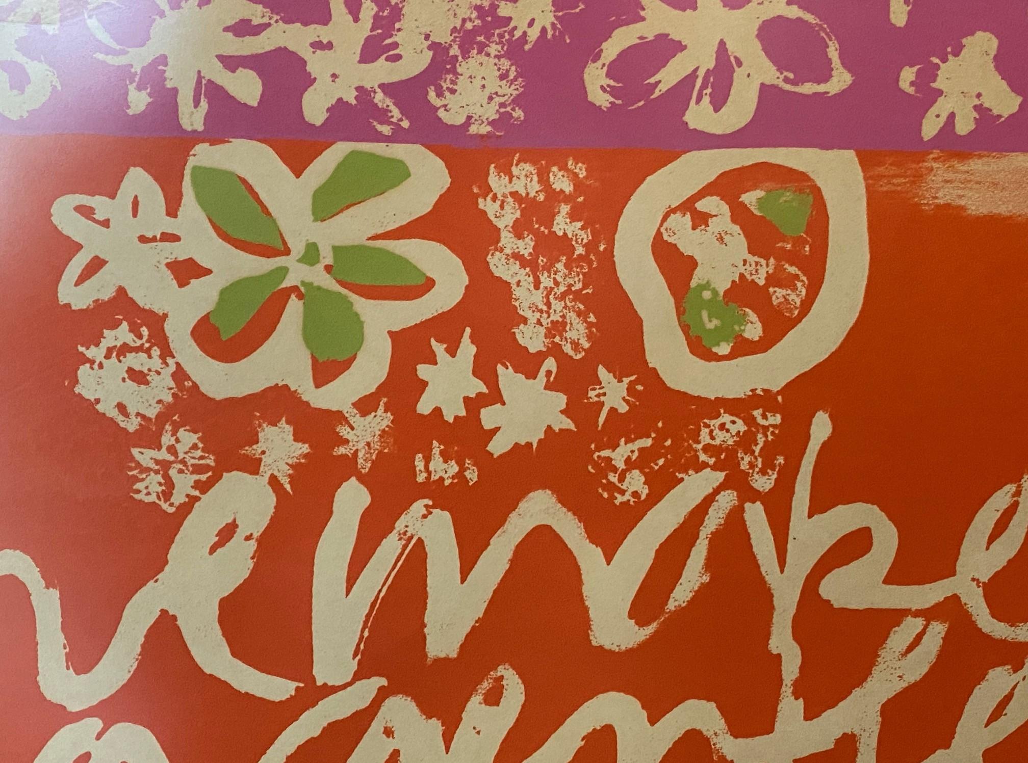 Sister Mary Corita Kent & Magdalen Mary Seltene Serigraphie Loves Makes Gentle Woman im Angebot 4