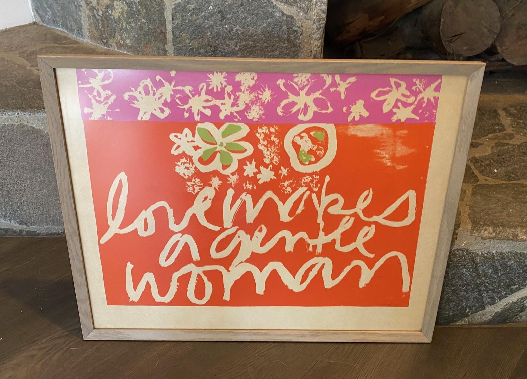 Ein wunderschöner, äußerst seltener Pop-Art-Originalserigrafie-Druck von Schwester Mary Corita Kent in Collaboration mit Schwester Magdalen Mary (bekannt als 