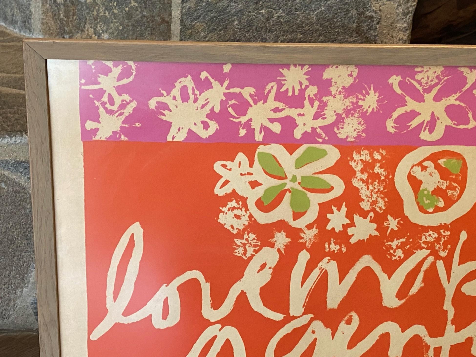 Sister Mary Corita Kent & Magdalen Mary Seltene Serigraphie Loves Makes Gentle Woman im Zustand „Gut“ im Angebot in Studio City, CA