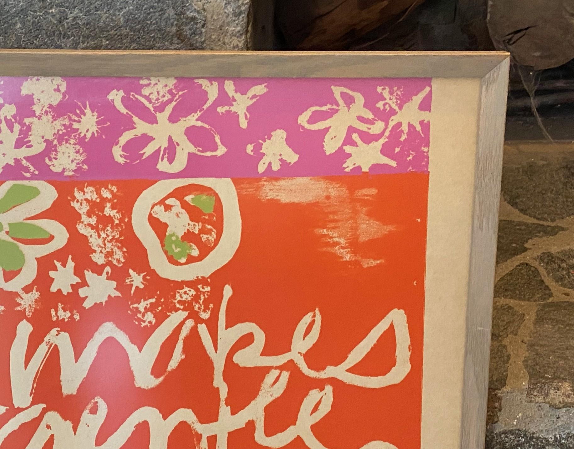 Sister Mary Corita Kent & Magdalen Mary Seltene Serigraphie Loves Makes Gentle Woman (Mitte des 20. Jahrhunderts) im Angebot
