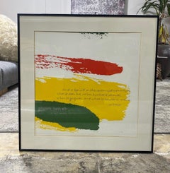 Mary Corita (Sister Corita) Kent, stampa serigrafica astratta di grandi dimensioni firmata in edizione limitata