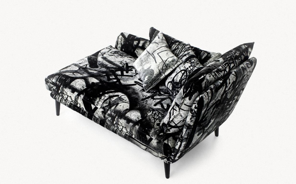 XXIe siècle et contemporain Chaise longue «ister Ray » avec coussins en duvet d'oie droit/fauteuil gauche par Moroso pour Diesel en vente