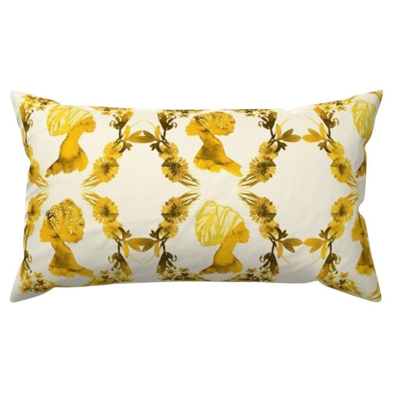 Sisters Gold Lumbar Pillow For Sale at 1stDibs