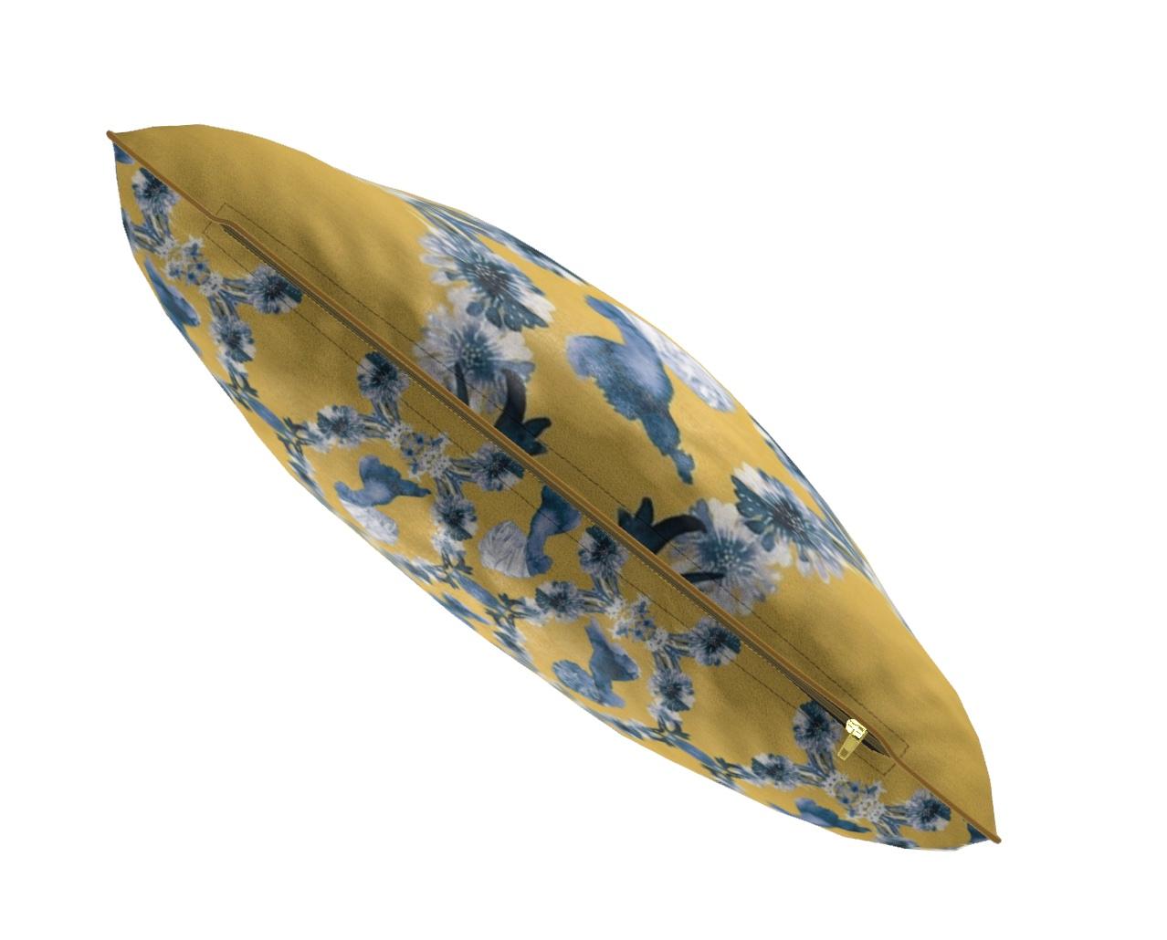 Hand-Crafted Sisters Golden Classic Velvet Pillow For Sale