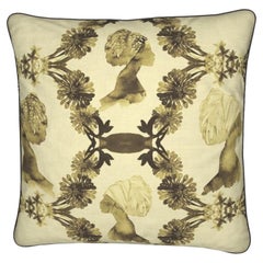 Sisters Cream Cotton-Linen Pillow