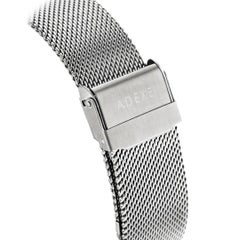 Sistine Silver 40mm Mesh Band Quartz Watch (Complimentary extra straps)