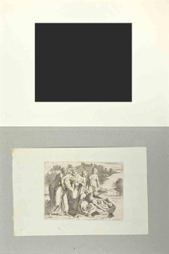 Esodo 2 - Storia dell'Antico Testamento - Acquaforte di Sisto Badalocchio - Anni '607