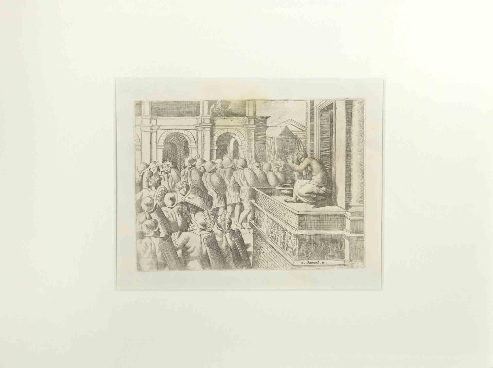 Samuele 11 - Old Testament Story est une gravure originale réalisée par l'artiste Sisto Badalocchio.

À propos de l'histoire de l'Ancien Testament, 1607 ca.

Passe-partout inclus 29 x 39 cm

L'œuvre d'art est en bon état.

Avec Giovanni Lanfranco et