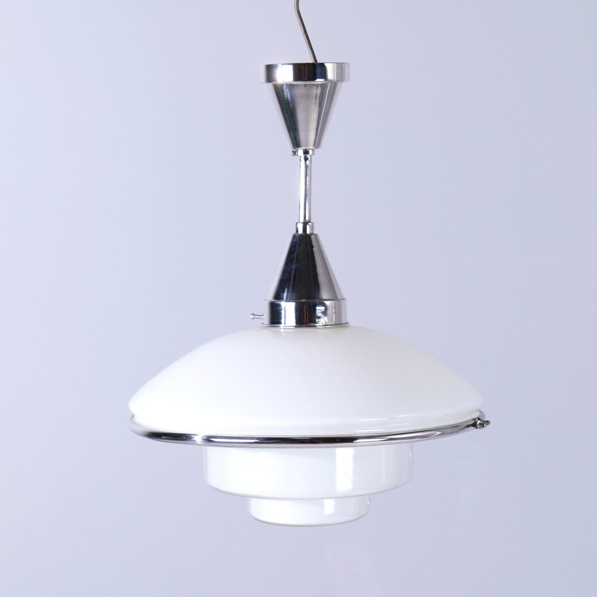 Mid-20th Century Sistrah P4, Bauhaus Pendant Lamp by C.F. Otto Mueller, 1930s