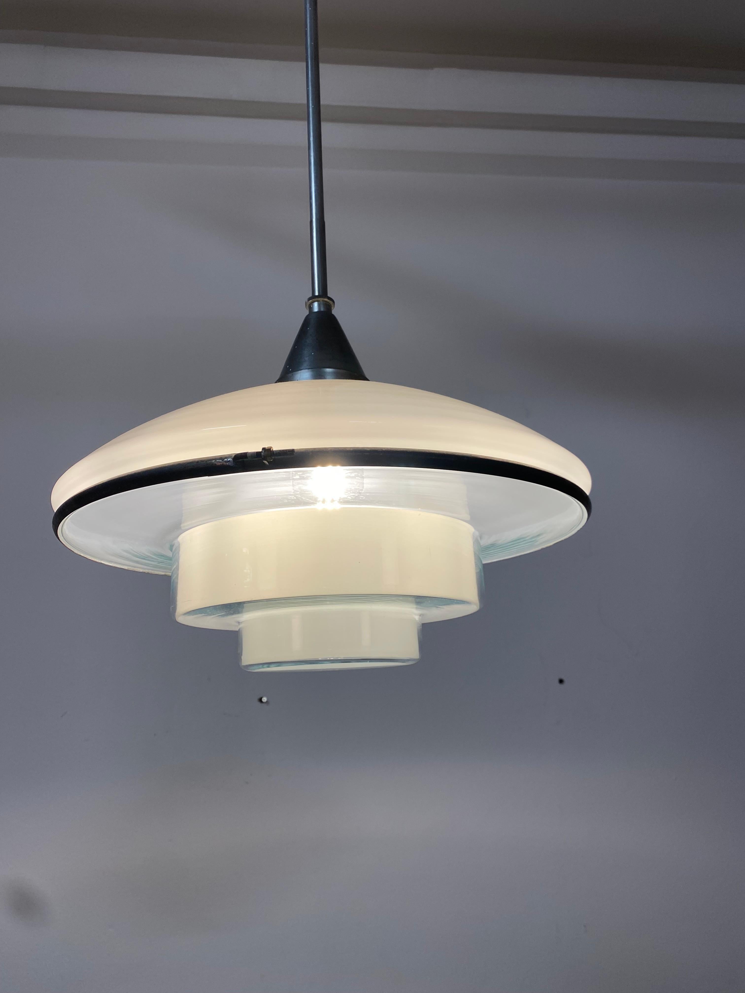Steel Sistrah P4 Pendant Lamp by Otto Müller For Sale