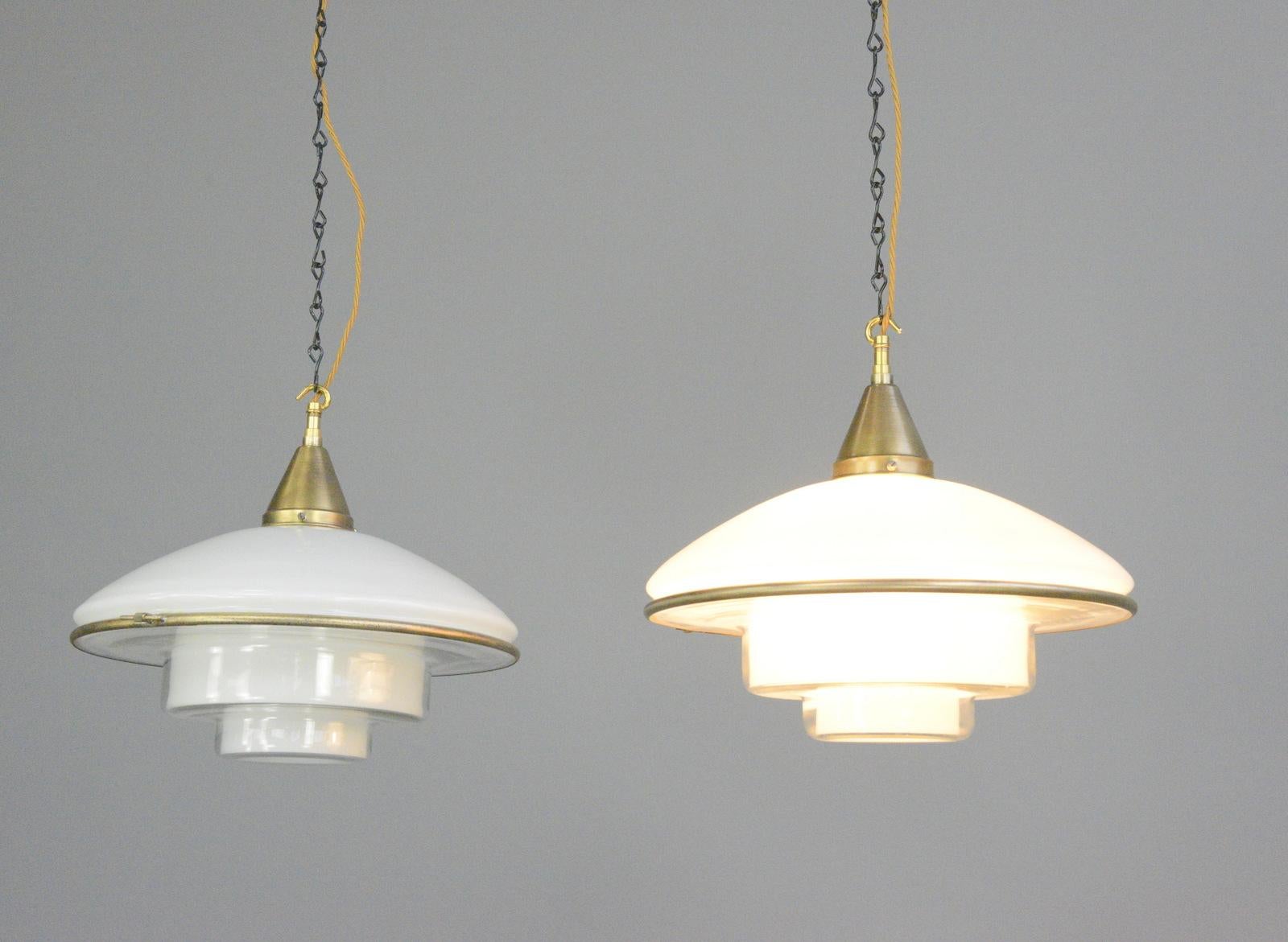 Sistrah P4 Pendant Lights by Otto Muller, Circa 1930s For Sale 3