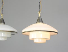 Lampade a sospensione Sistrah P4 di Otto Muller circa 1930
