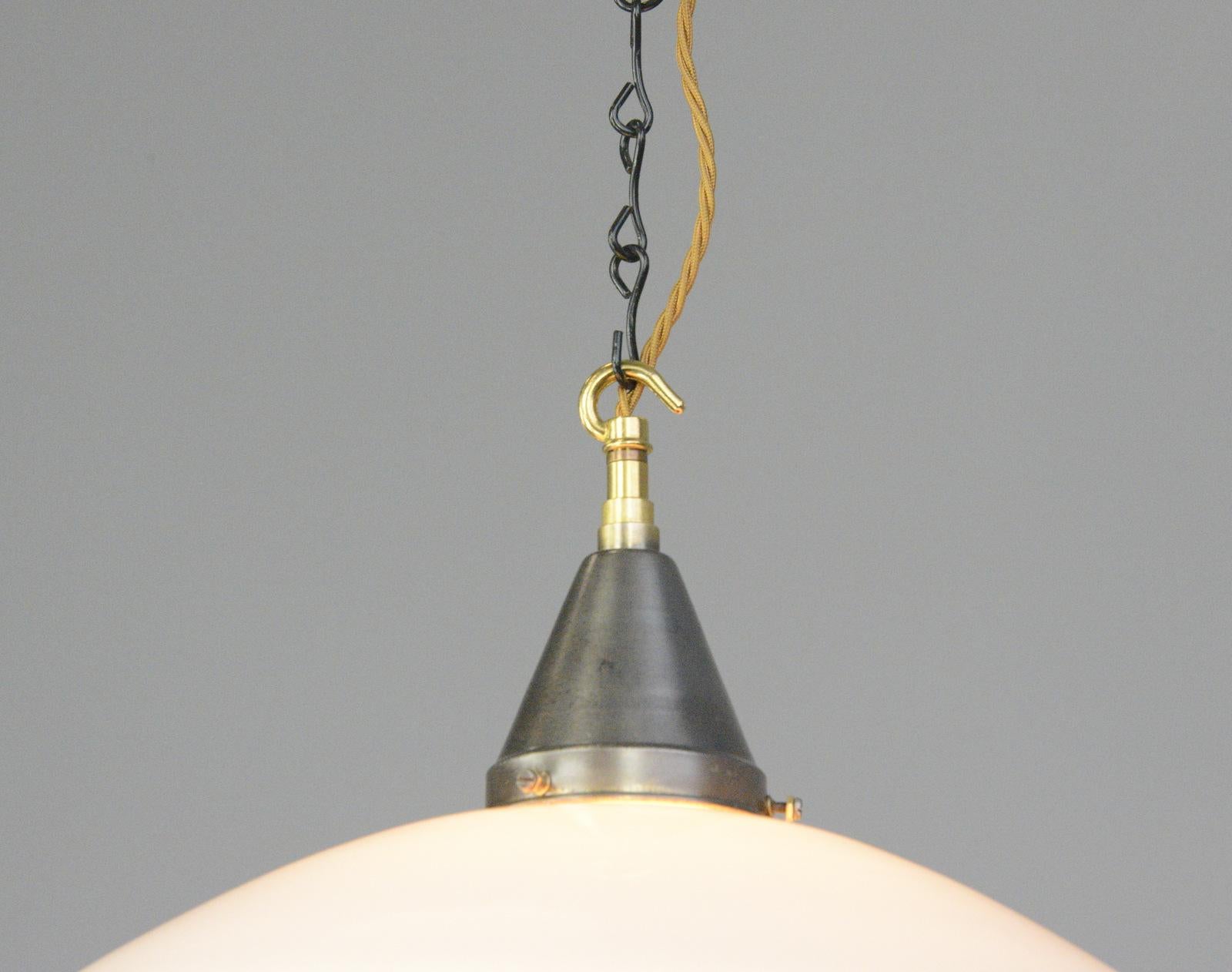 German Sistrah P4 Pendant Lights by Otto Muller Circa 1930s For Sale