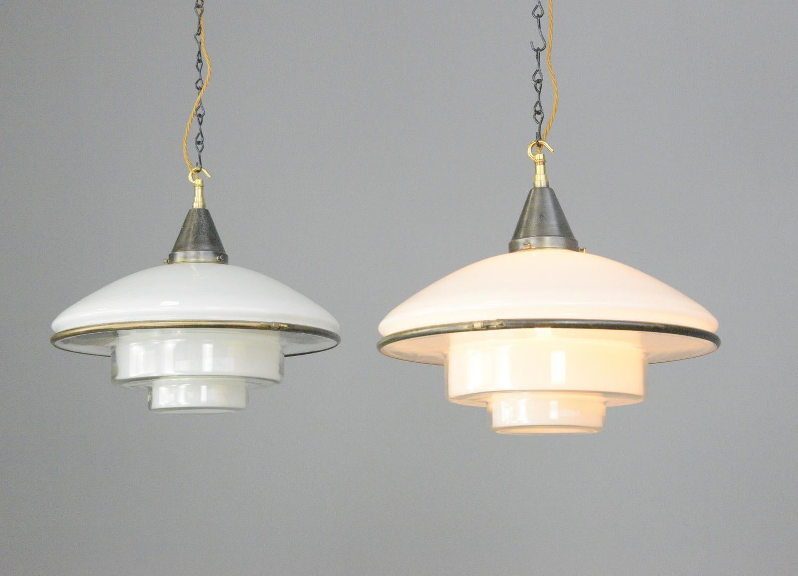 Mid-20th Century Sistrah P4 Pendant Lights by Otto Muller Circa 1930s For Sale
