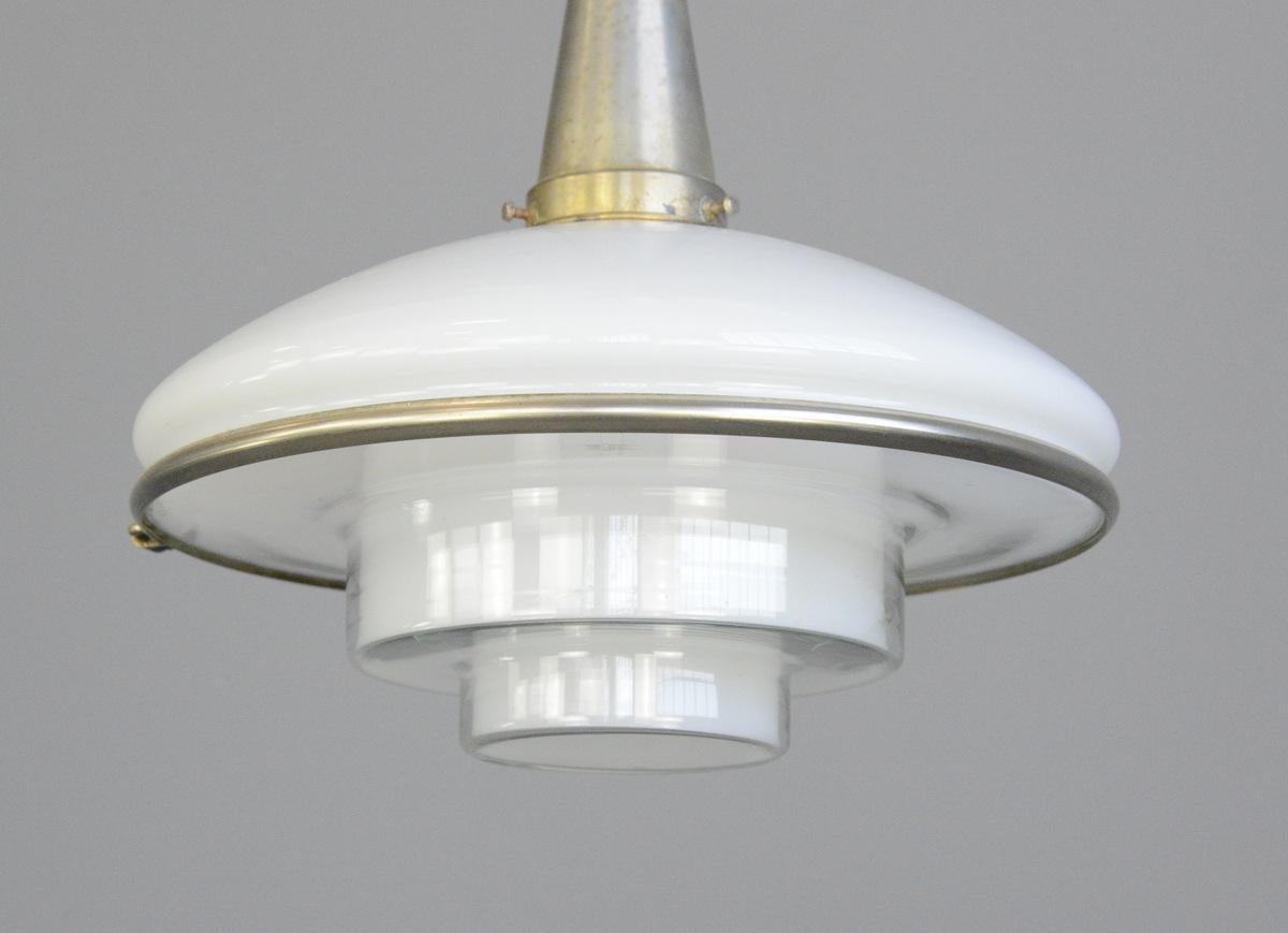 Bauhaus Sistrah Pendant Light by Otto Muller, 1930s