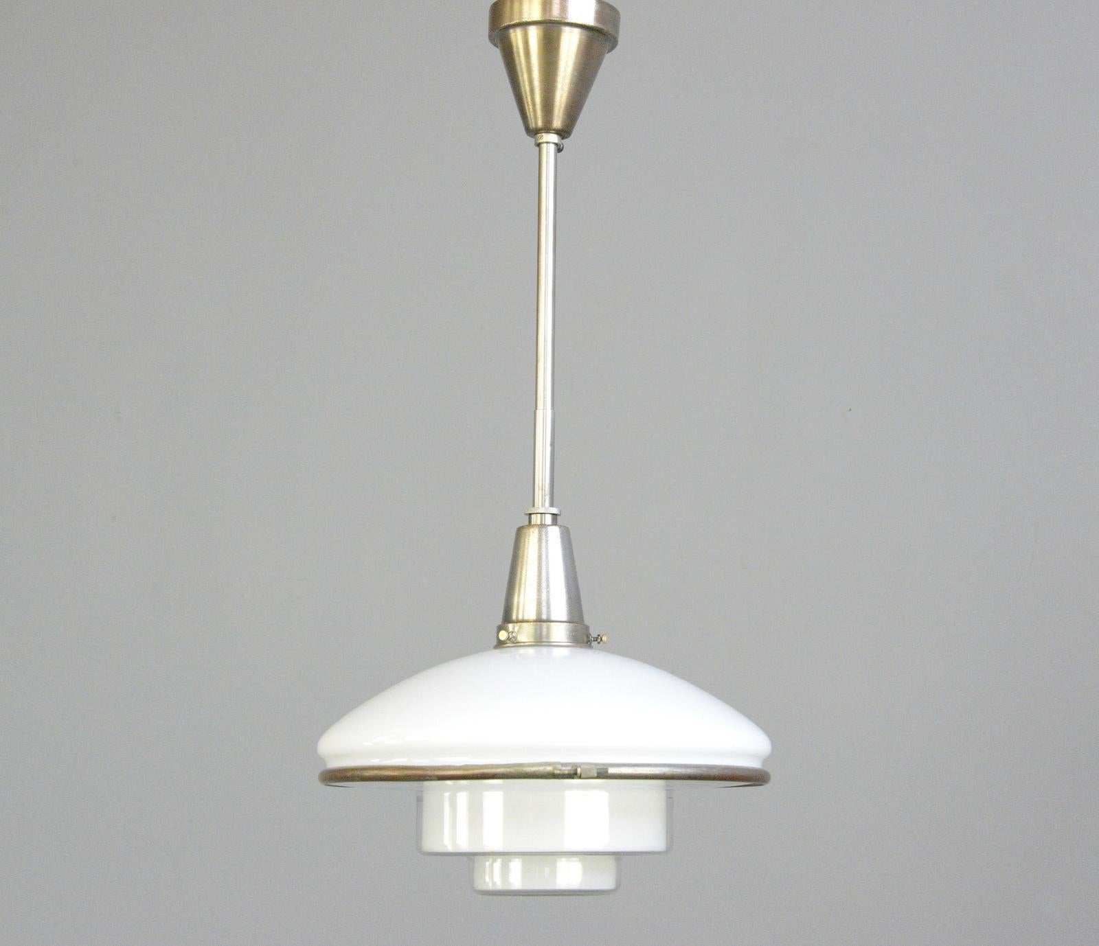 Bauhaus Sistrah Pendant Light by Otto Muller, circa 1930s