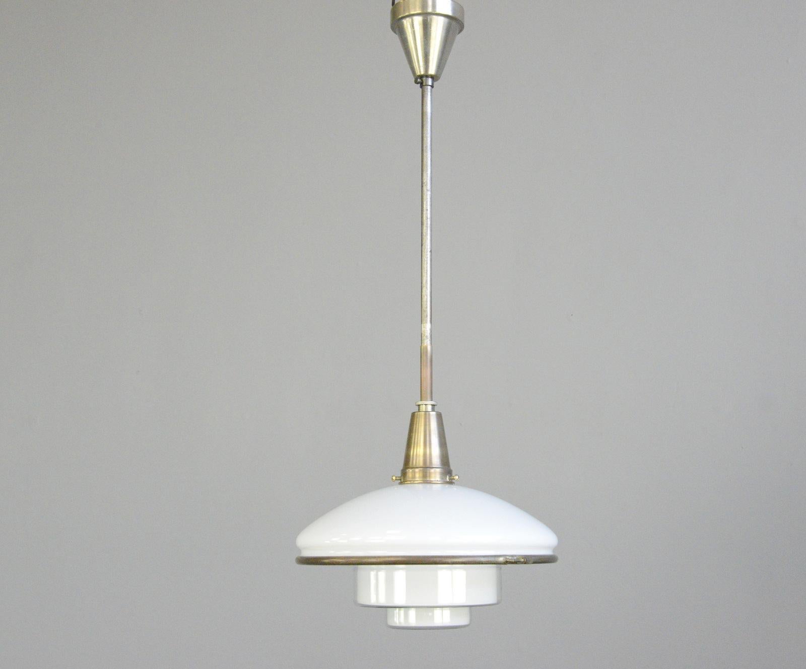 Bauhaus Sistrah Pendant Light by Otto Muller, circa 1930s