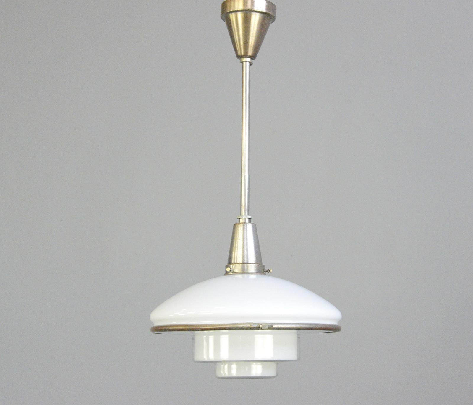 German Sistrah Pendant Light by Otto Muller, circa 1930s