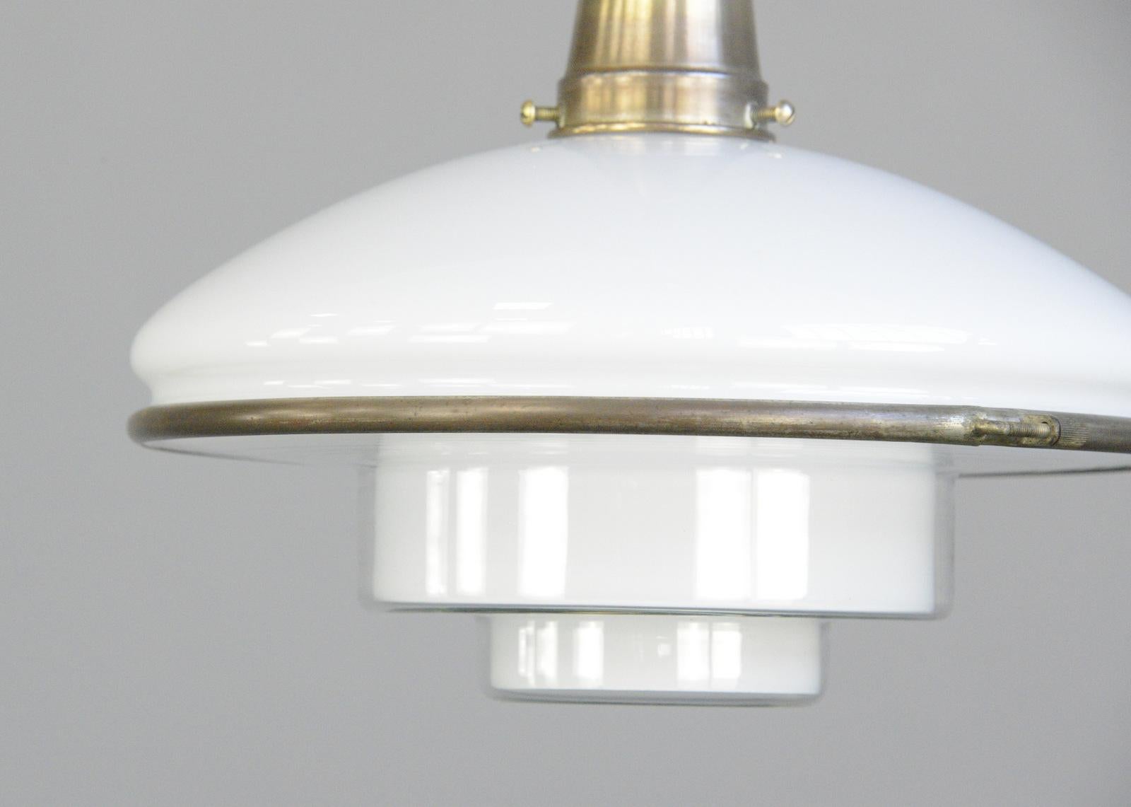 German Sistrah Pendant Light by Otto Muller, circa 1930s