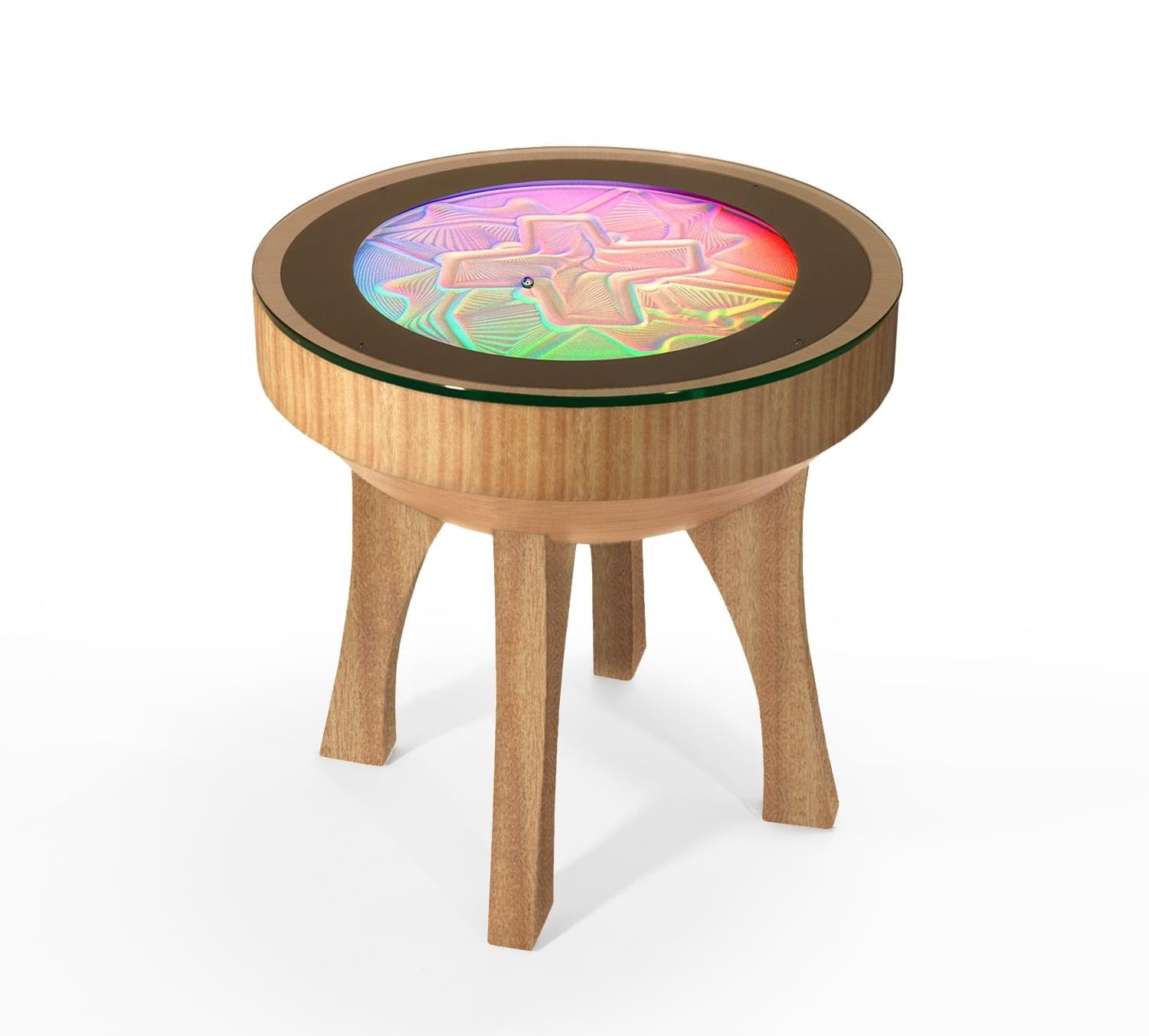 XXIe siècle et contemporain Table d'appoint en bois dur Sisyphus Kinetic Art en vente