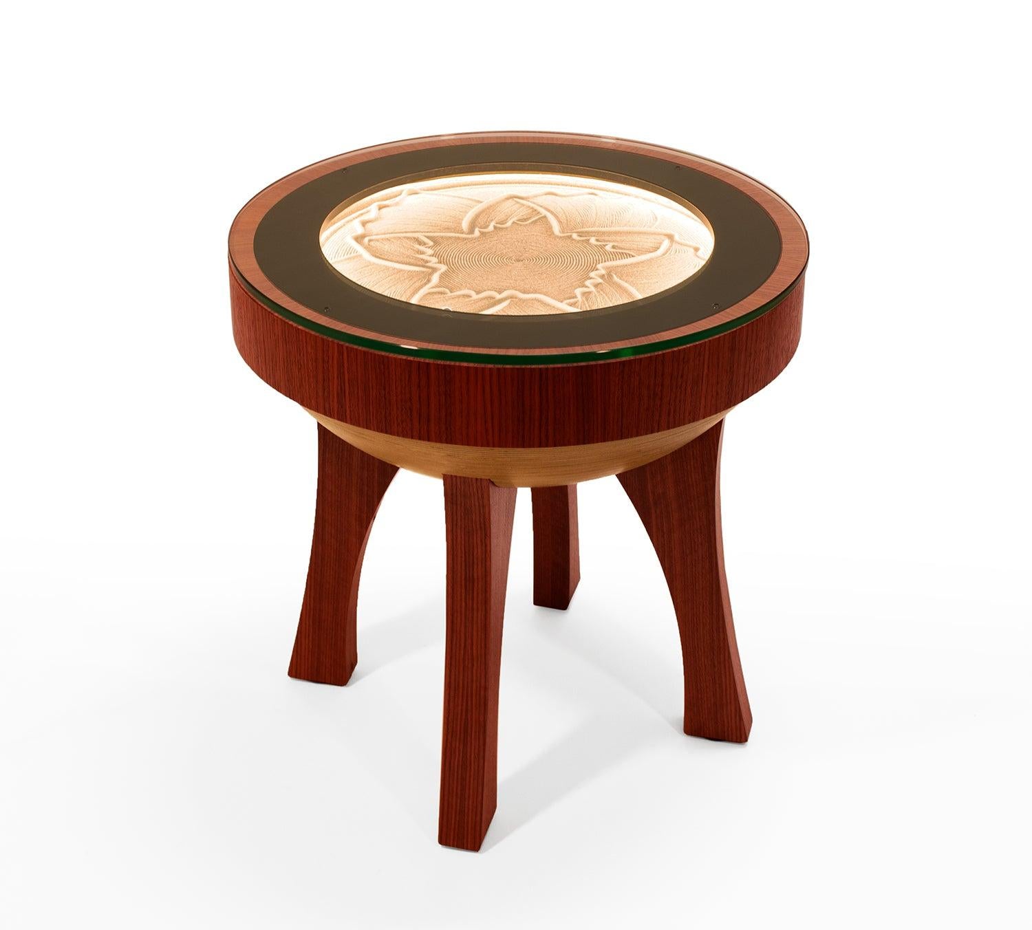 Bois Table d'appoint en bois dur Sisyphus Kinetic Art en vente