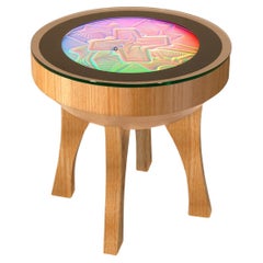 Sisyphus Kinetic Art Hardwood Side Table