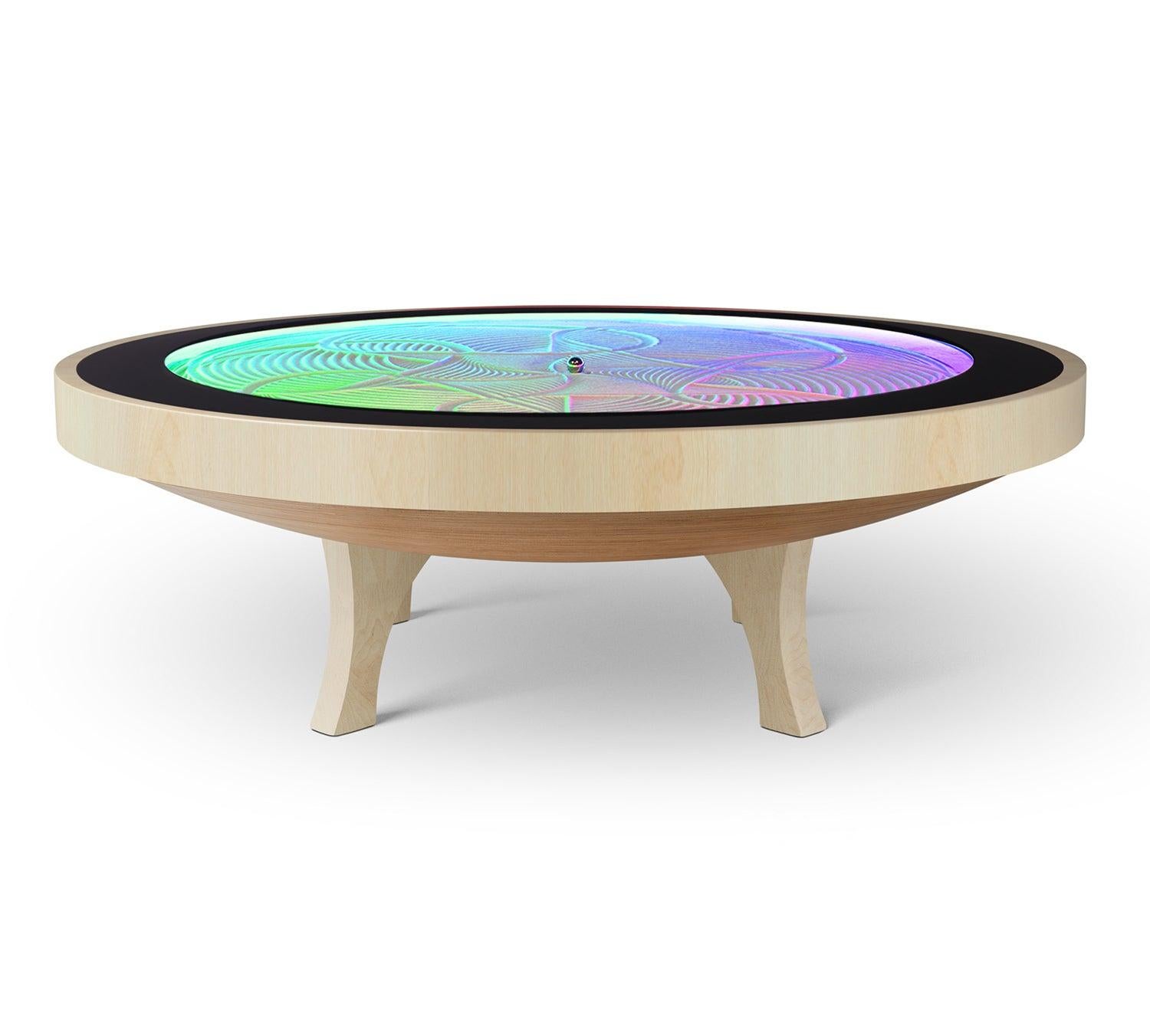 XXIe siècle et contemporain Table basse en bois dur Sisyphus Kinetics Art Large en vente
