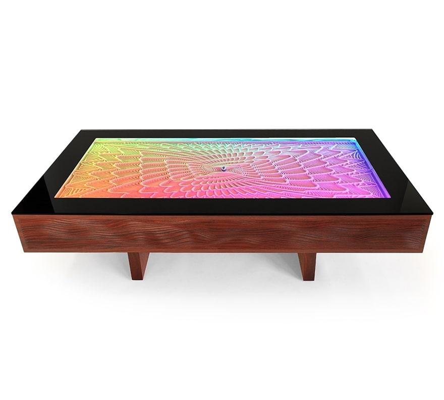 Sisyphus Xyla Kinetic Art Carved Hardwood Coffee Table In New Condition For Sale In Malibu, CA