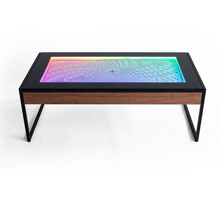 Sisyphus Xyla Kinetische Kunst Metall-Couchtisch im Zustand „Neu“ im Angebot in Malibu, CA