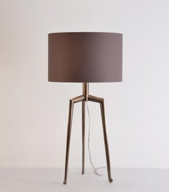 Brazilian contemporary table lamp made of cast bronze