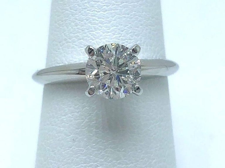 Sitara Round Diamond Engagement Ring 0.74 CT G SI2 14k White Gold w/GSI ...